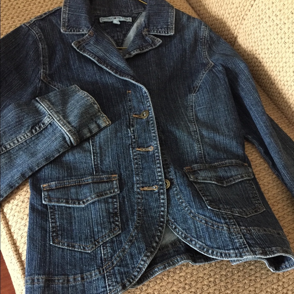 Tommy Hilfiger jean jacket like new. Never worn